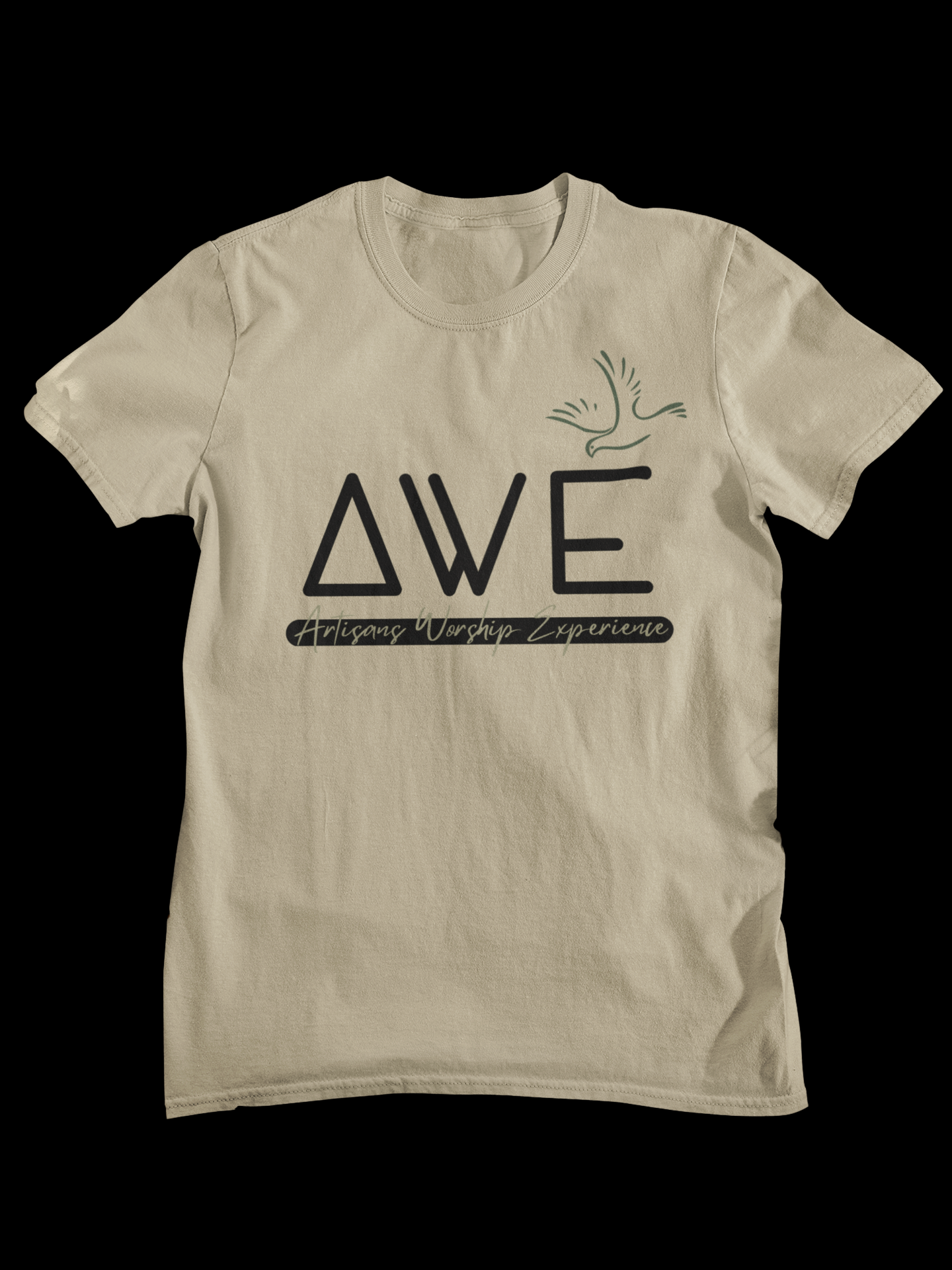 "Artisans Workshop Experience" (Black/green) - Unisex Crew Neck Tee