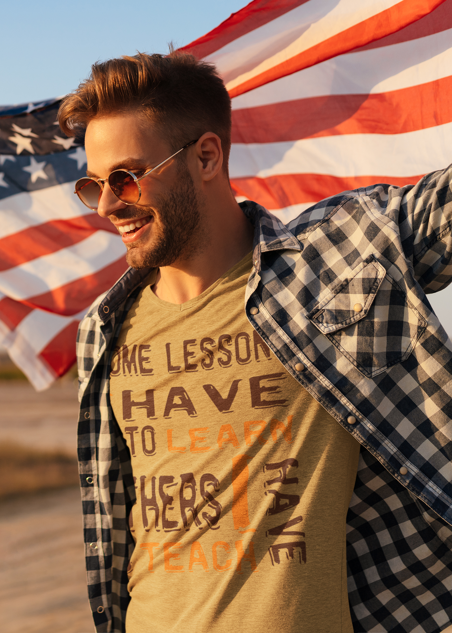"Some Lessons I Have To Learn..." - Unisex T-shirt (Graphic: orn/brn)