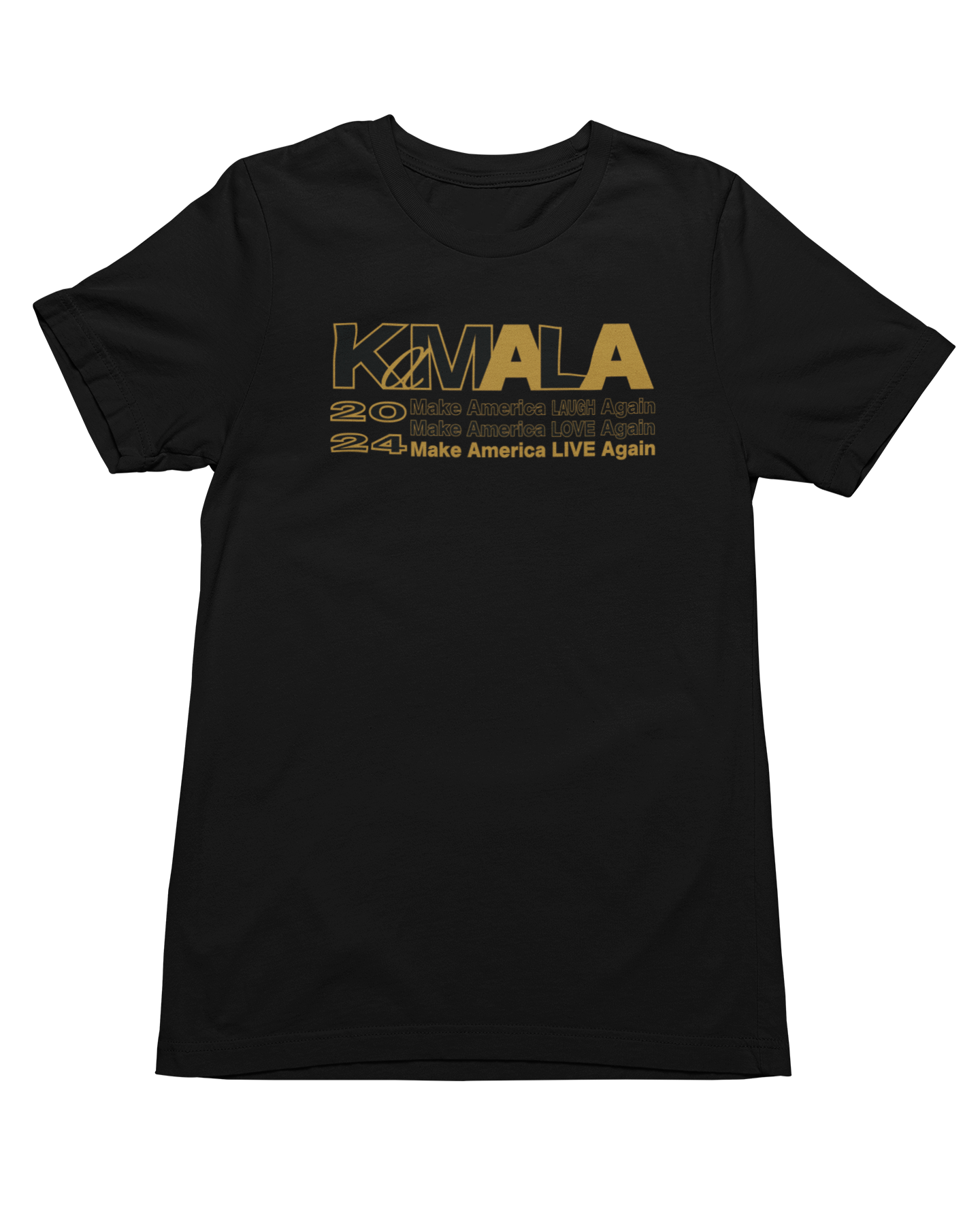 "Make America Laugh, Love, Live Again" - Black & Gold Unisex Crewneck