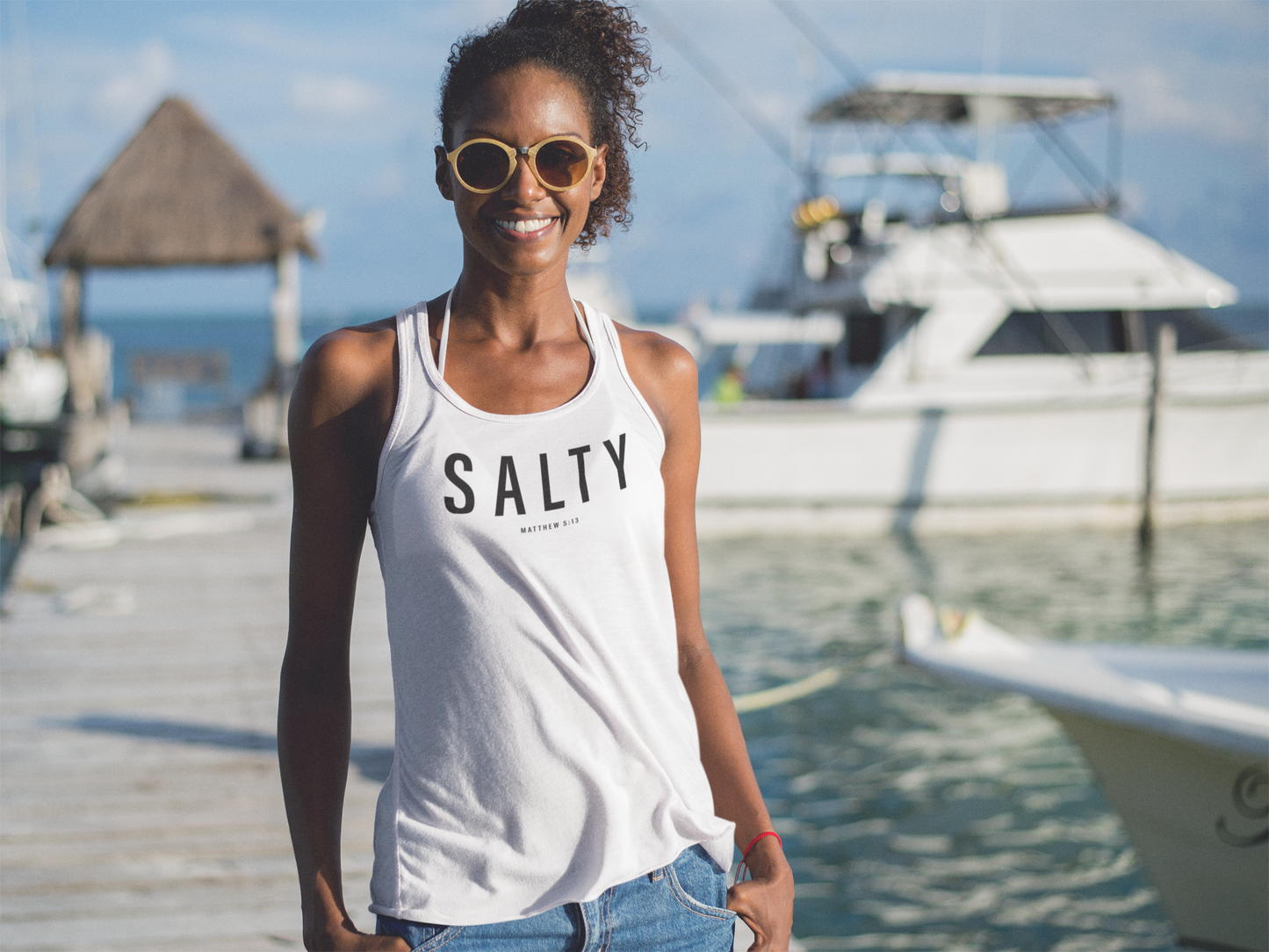 "SALTY" Racerback Tank