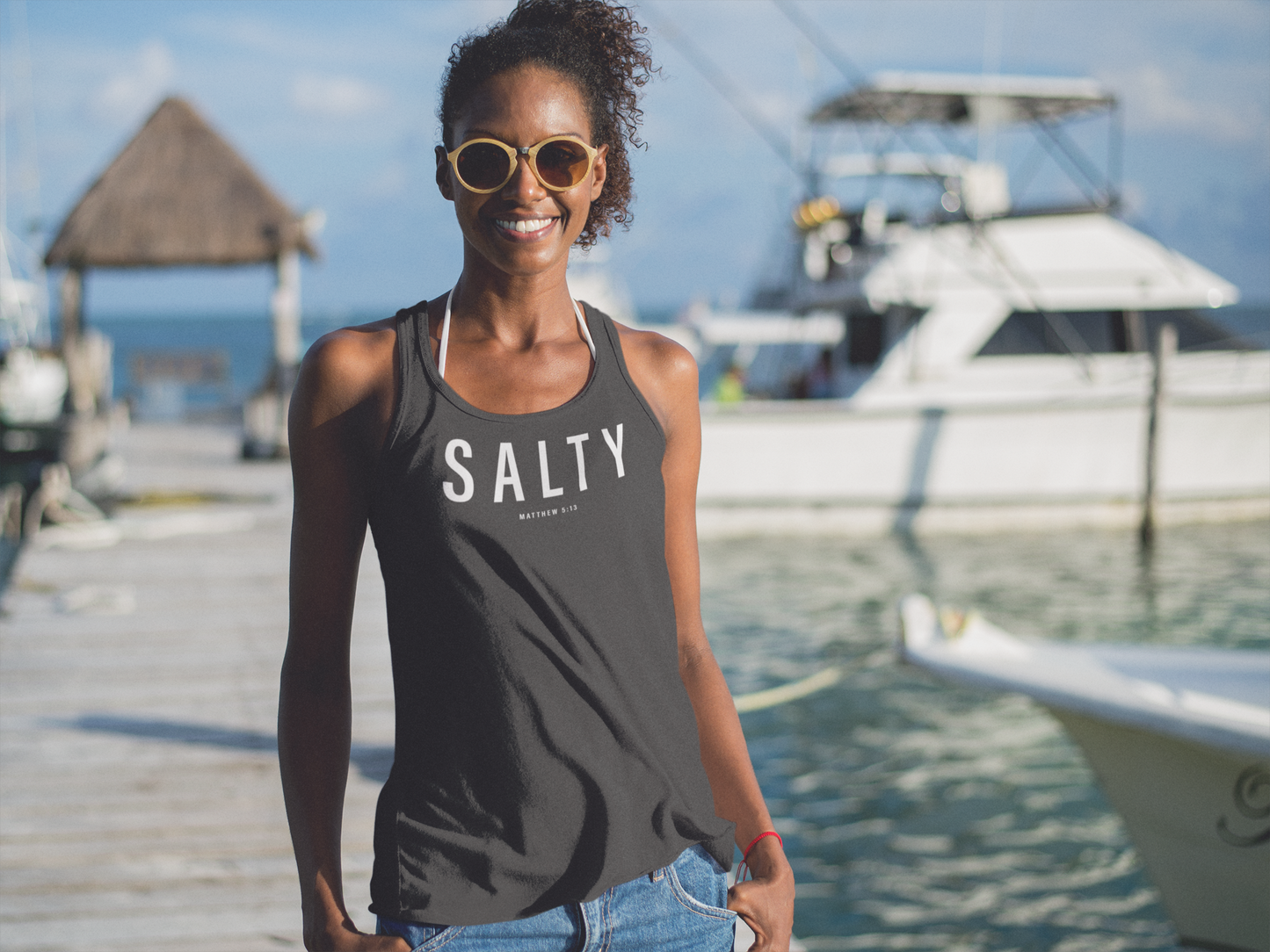 "SALTY" Racerback Tank