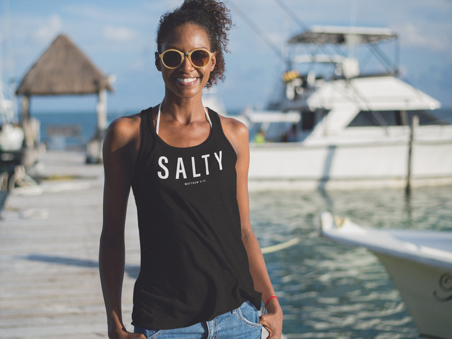 "SALTY" Racerback Tank