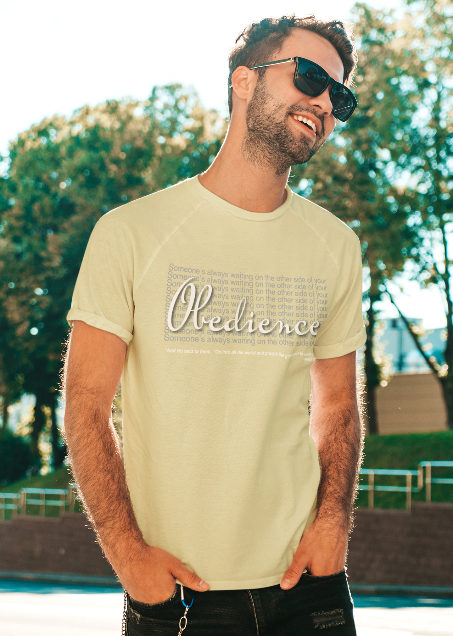 "Someone's always waiting on the other side of your obedience" - Unisex Crew Neck Tee