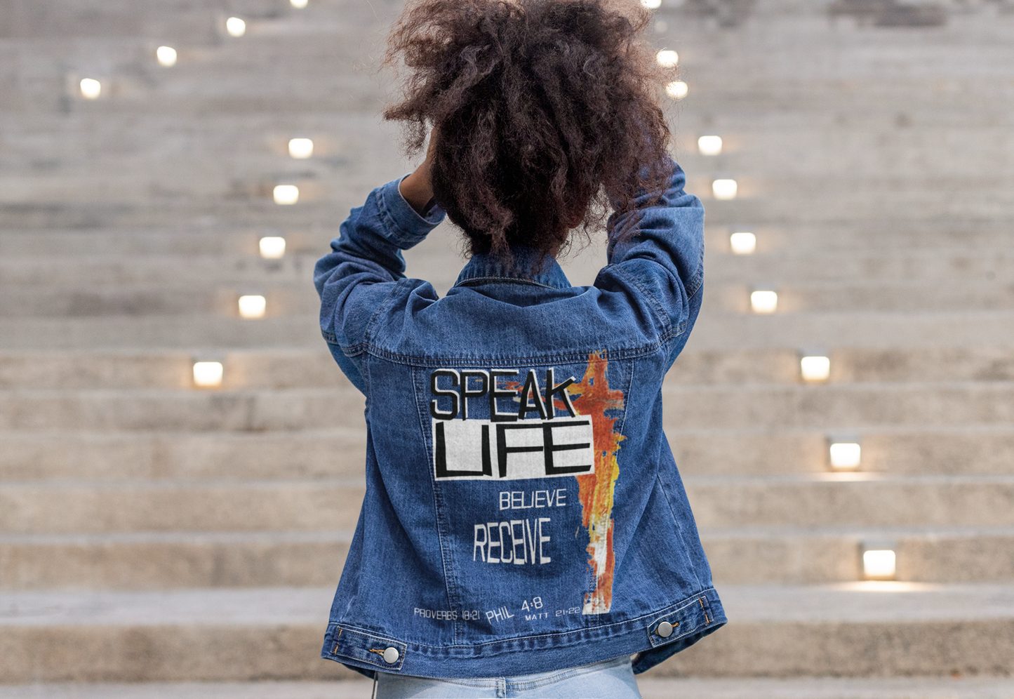 "Speak Life" - Unisex Denim Jacket