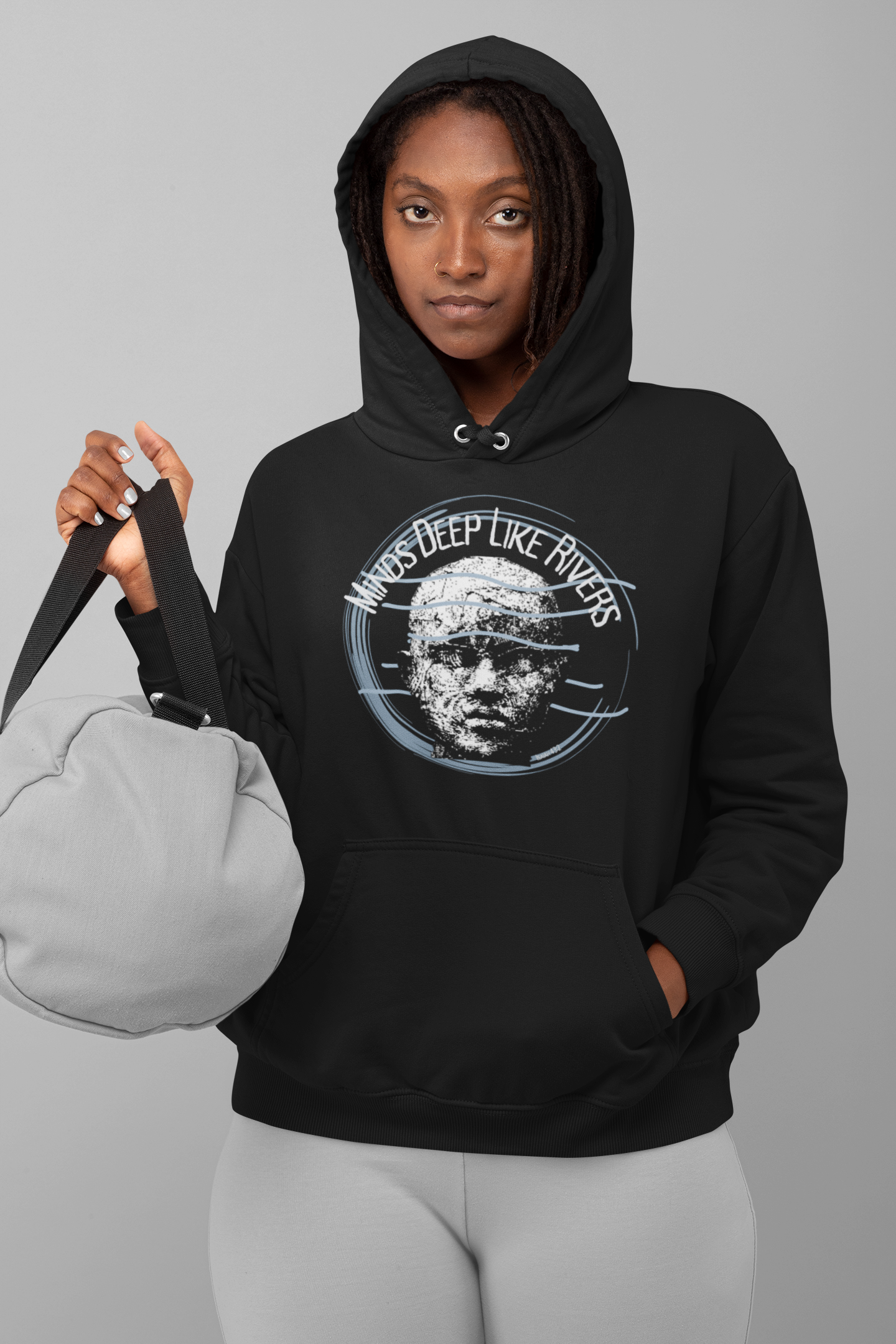 "Minds Deep Like Rivers" - Unisex Graphic Hoodie/T-Shirt (NO Front Pocket)