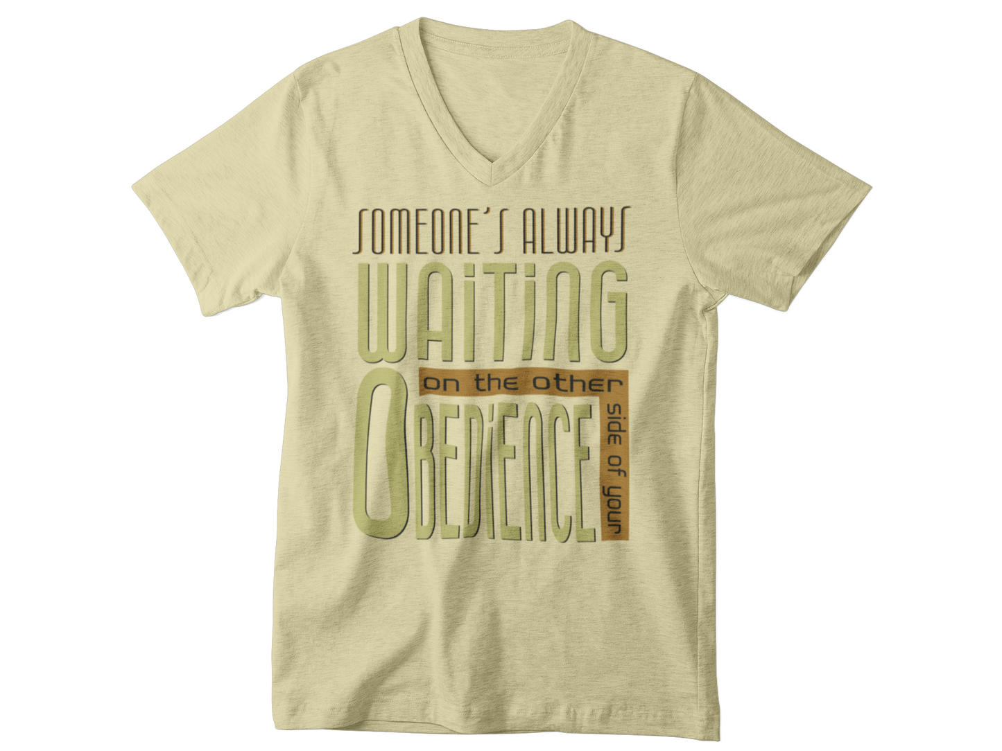 "Someone's always waiting..." - Unisex V-Neck Tee