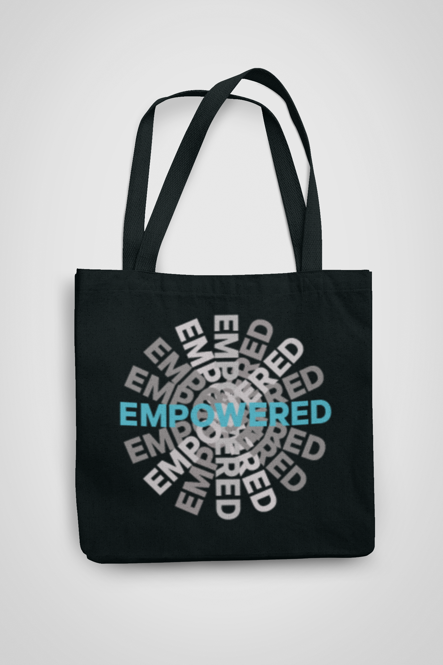 "Empowered" - Tote Bag (Turquoise logo)