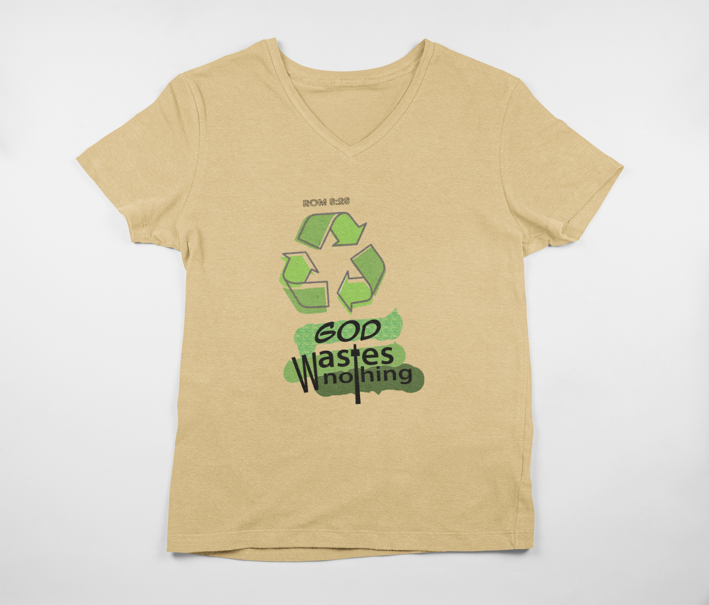 "God Wastes Nothing" - Ladies' V-Neck T-Shirt