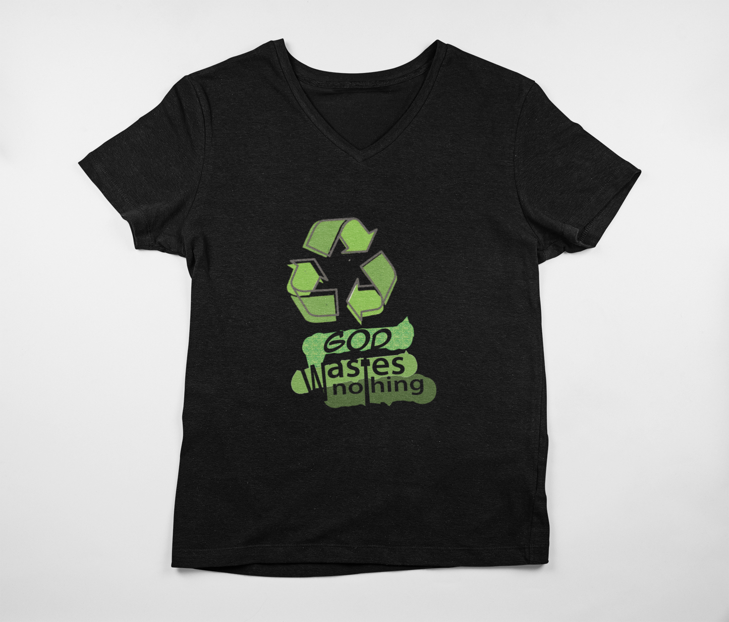 "God Wastes Nothing" - Ladies' V-Neck T-Shirt