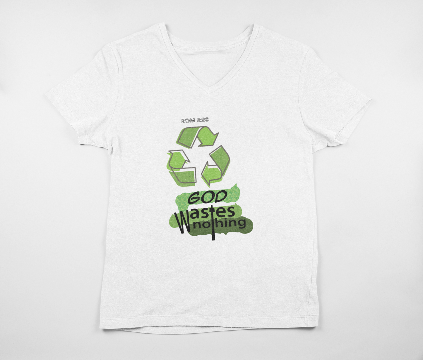 "God Wastes Nothing" - Ladies' V-Neck T-Shirt