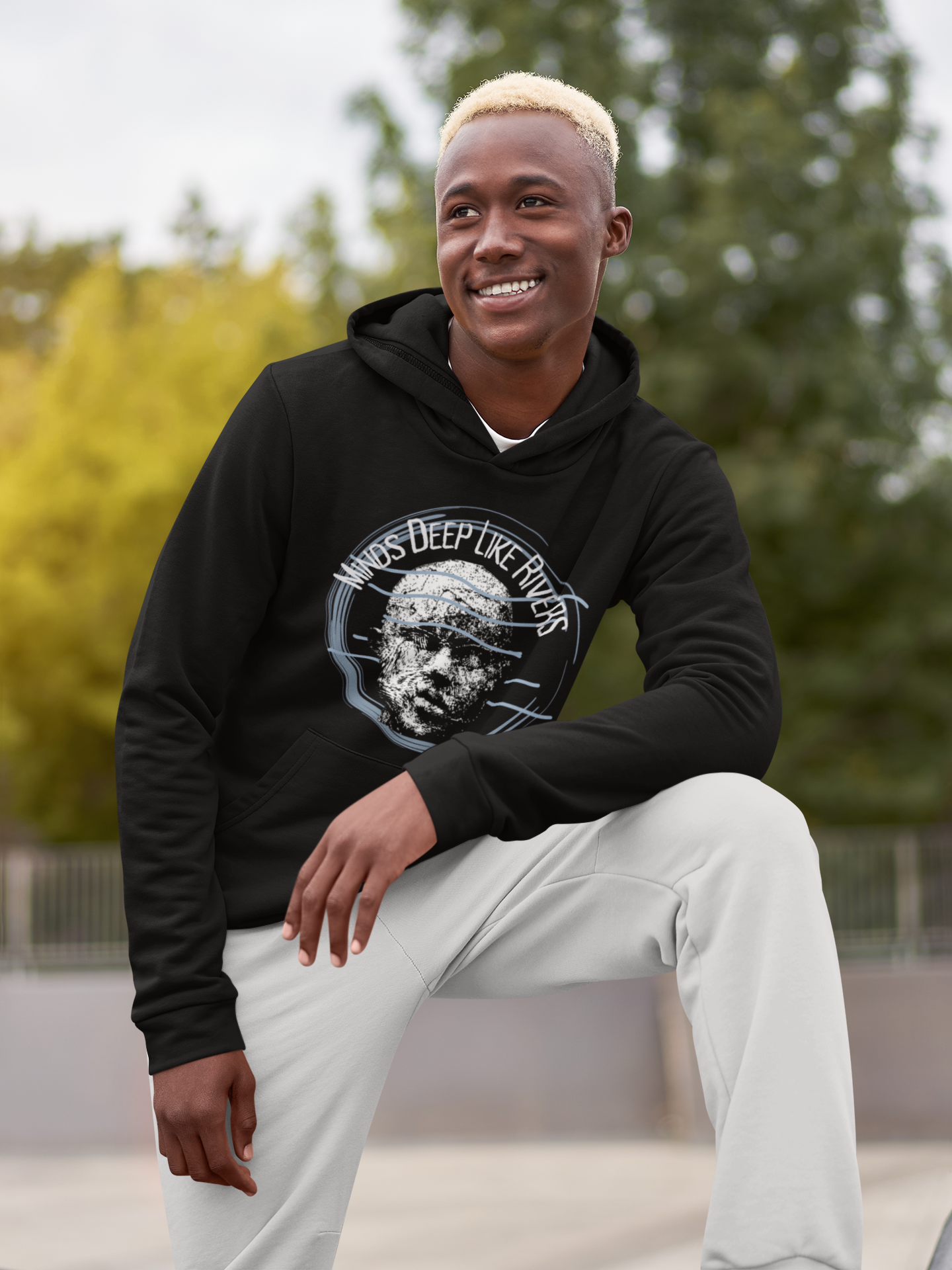 "Minds Deep Like Rivers" - Unisex Graphic Hoodie/T-Shirt (NO Front Pocket)