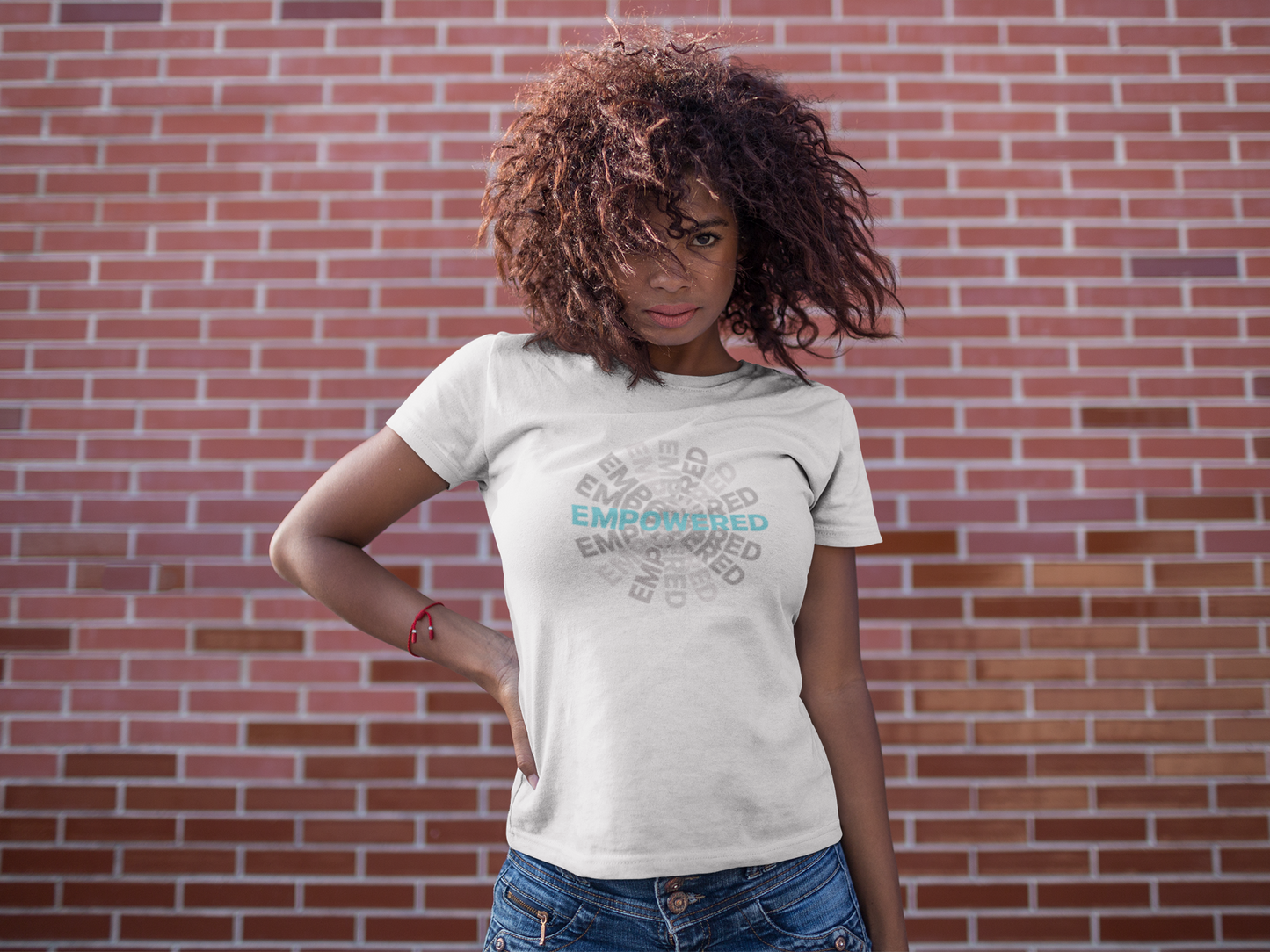 "Empowered" - Unisex Tshirt or Hoodie (Turquoise logo)