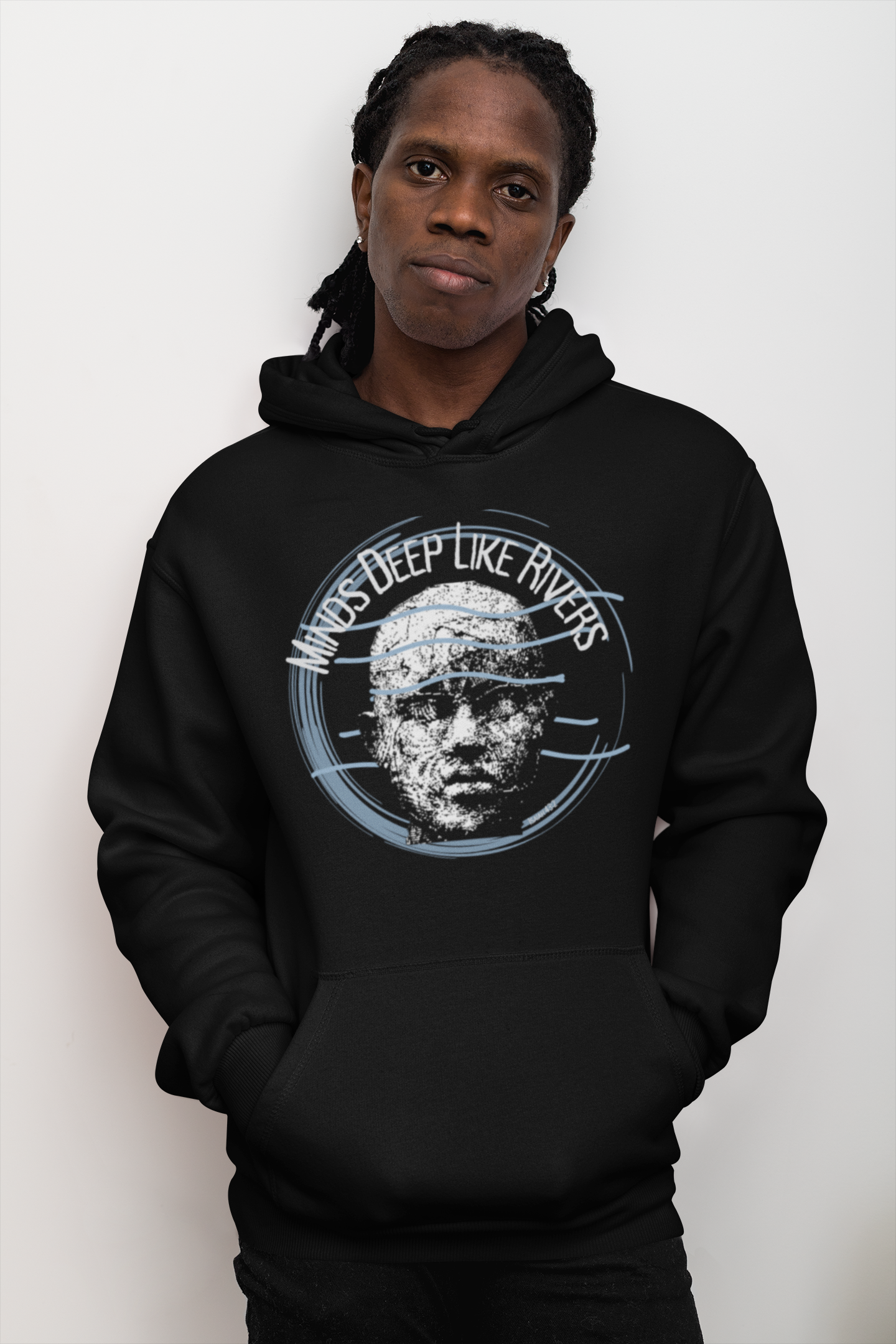 "Minds Deep Like Rivers" - Unisex Graphic Hoodie/T-Shirt (NO Front Pocket)