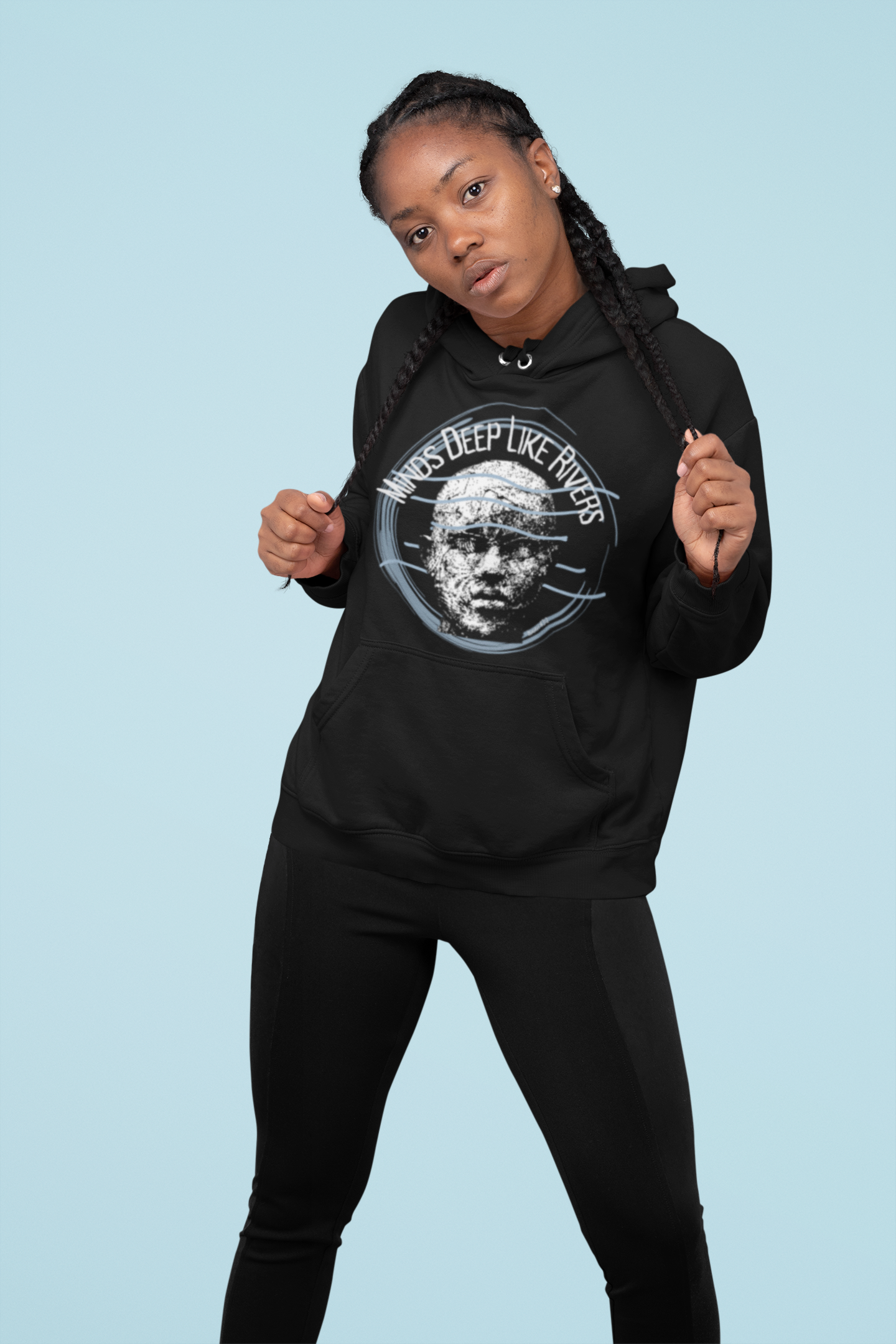 "Minds Deep Like Rivers" - Unisex Graphic Hoodie/T-Shirt (NO Front Pocket)