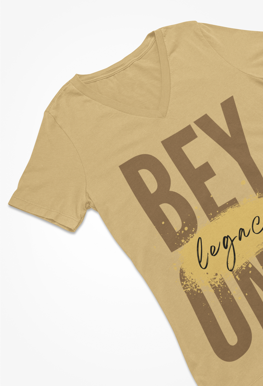 "Beyond Legacy, Splatter" - Unisex Crew & Ladies' V-Neck T-Shirt