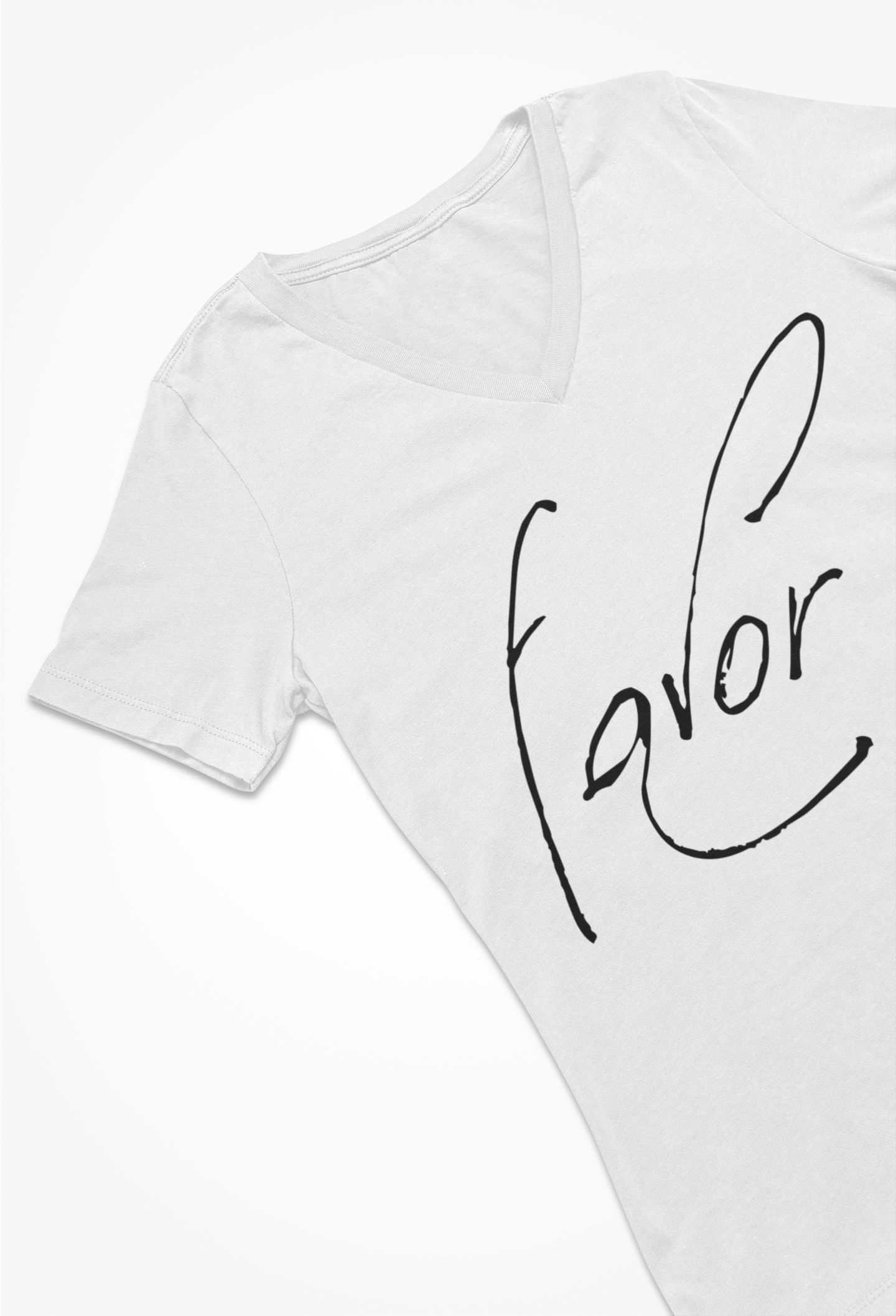 "Favor" - Ladies' V-Neck T-Shirt