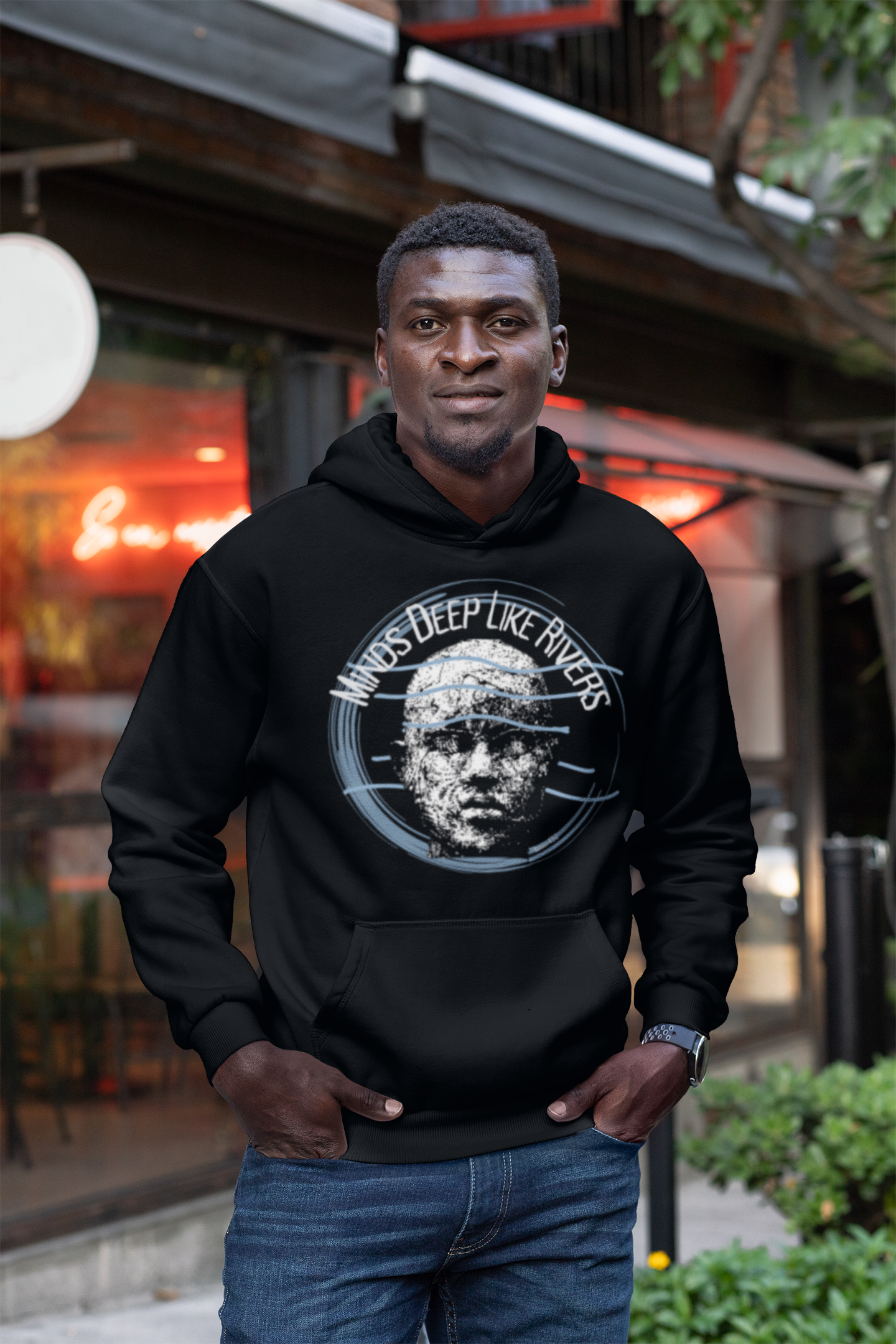 "Minds Deep Like Rivers" - Unisex Graphic Hoodie/T-Shirt (NO Front Pocket)
