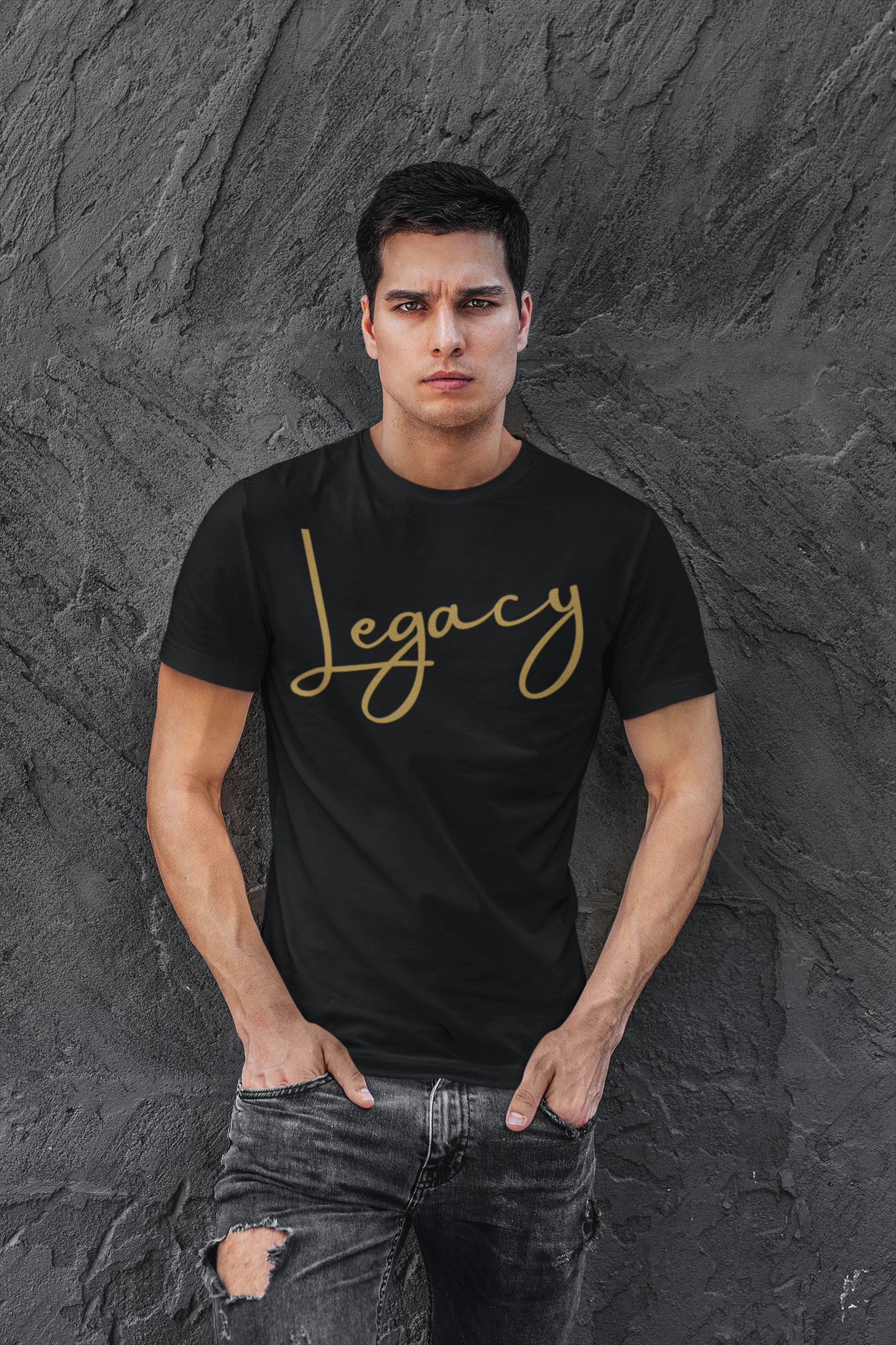 "Beyond Legacy, Script" - Unisex Crew & Ladies V-Neck T-Shirt