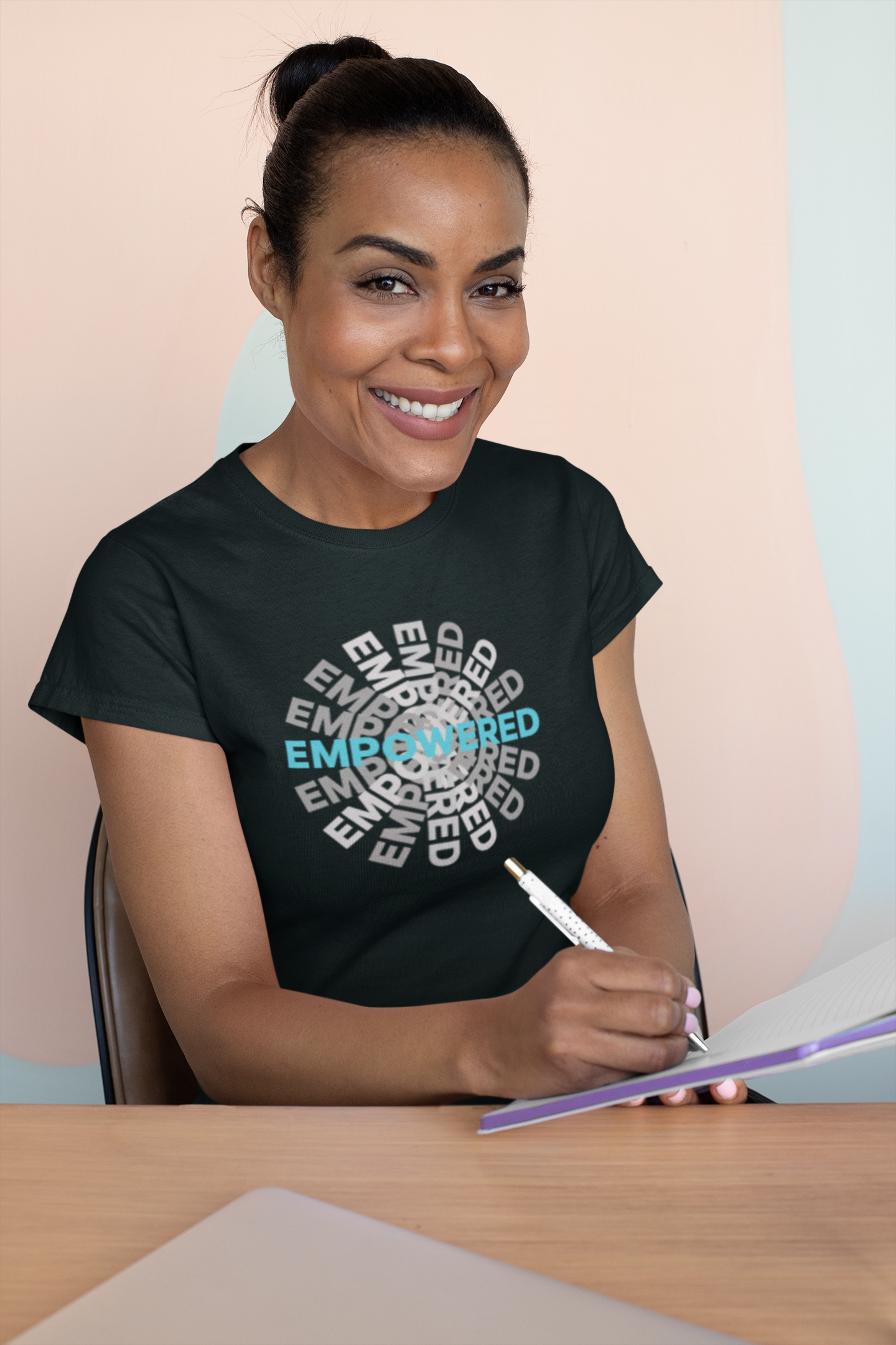 "Empowered" - Unisex Tshirt or Hoodie (Turquoise logo)