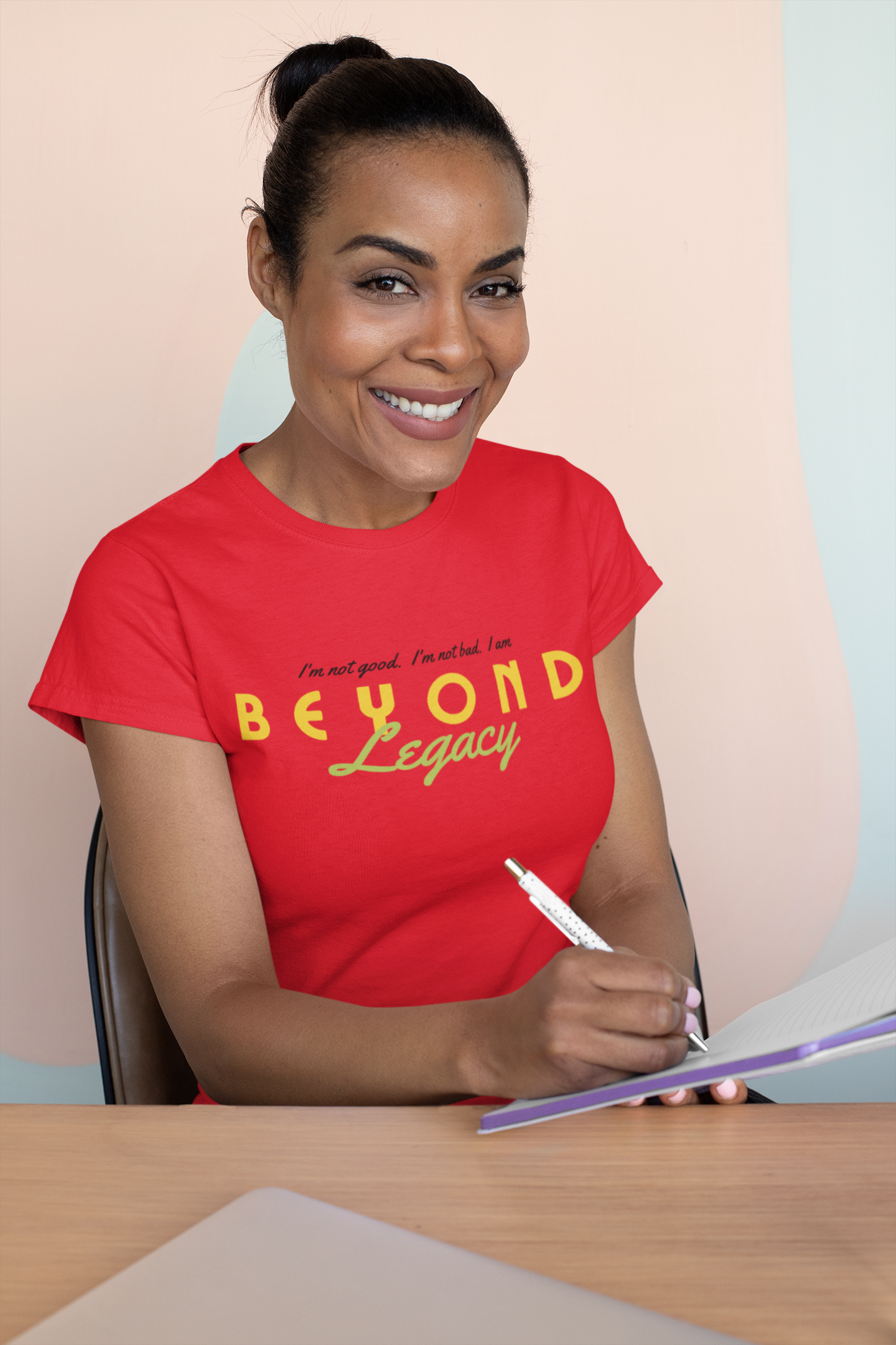 "I'm not Good.  I'm not Bad.  I AM Beyond Legacy" - Unisex Crew & Ladies V-Neck T-Shirt