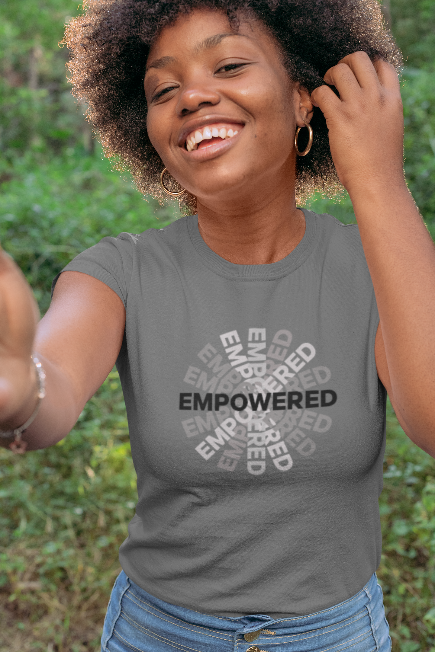 "Empowered" - Unisex Tshirt or Hoodie (Black logo)