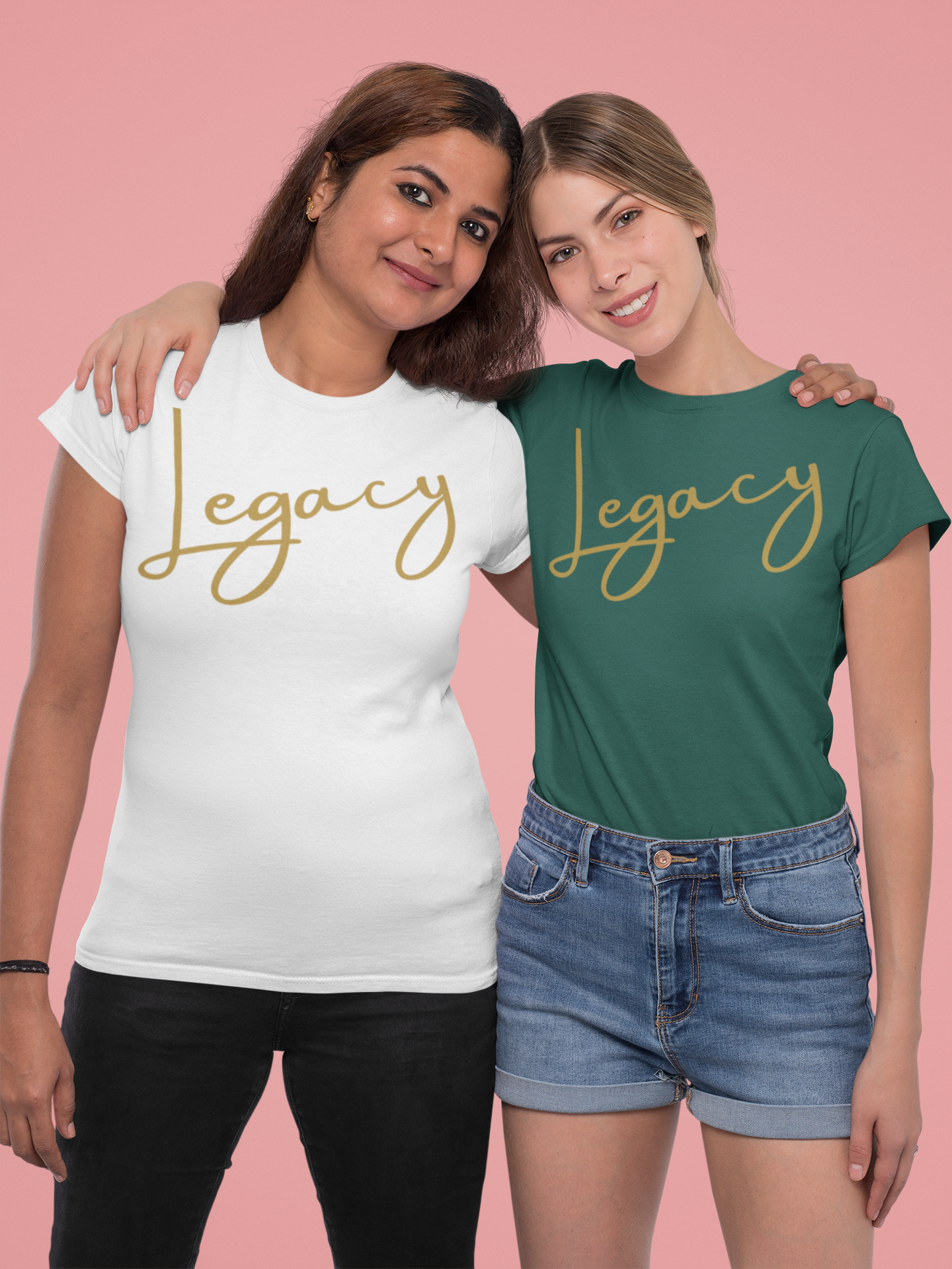 "Beyond Legacy, Script" - Unisex Crew & Ladies V-Neck T-Shirt