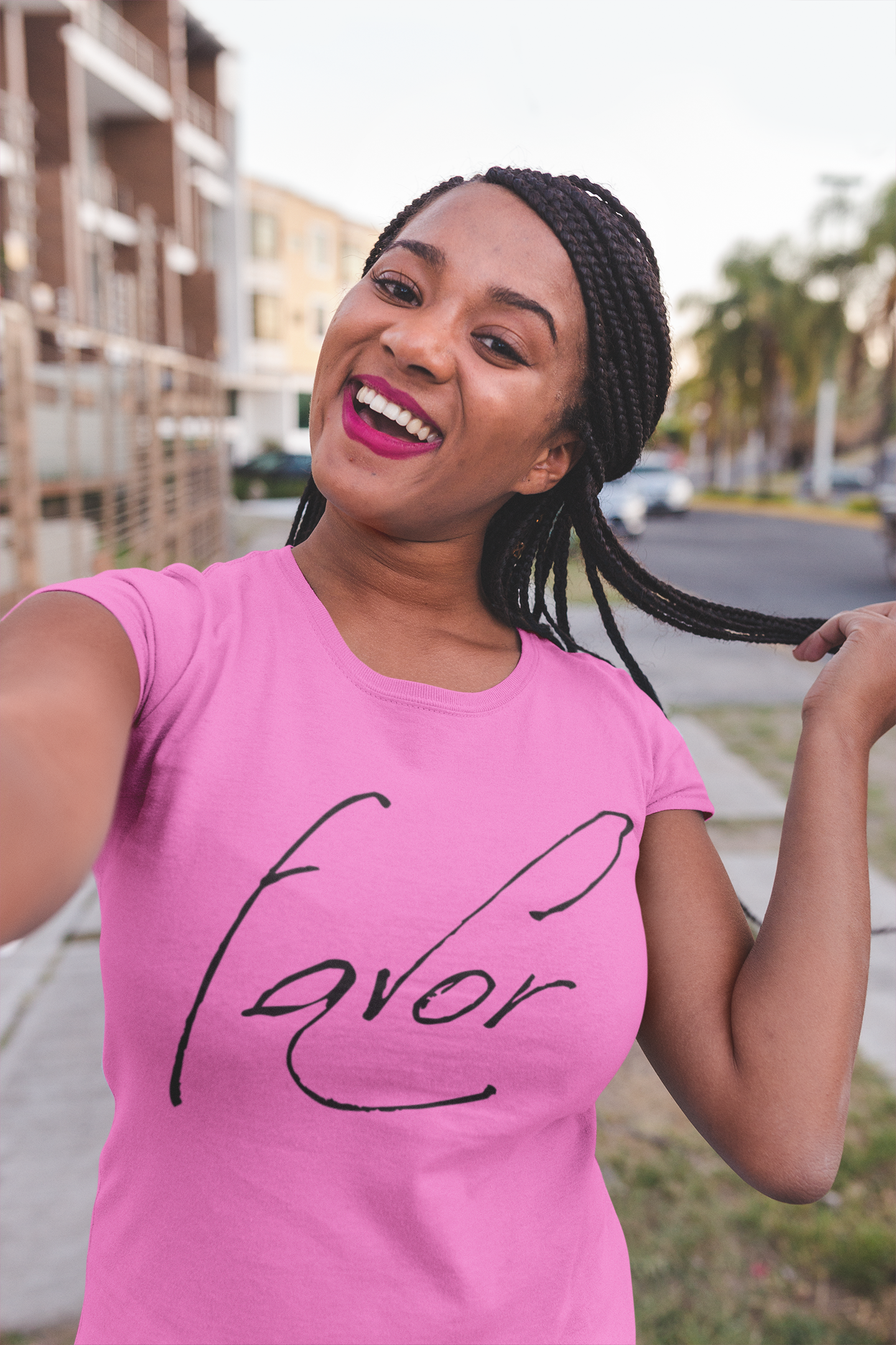 "Favor" - Ladies' V-Neck T-Shirt